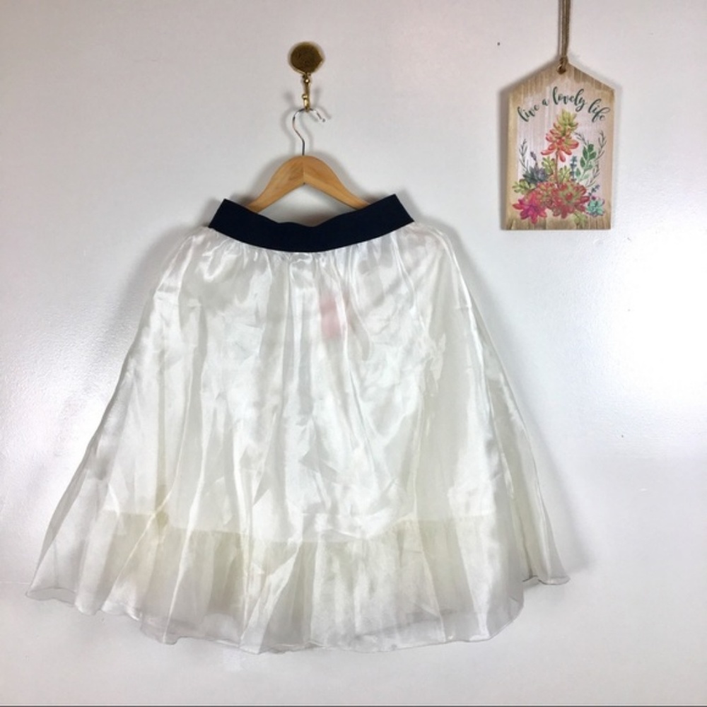 Love Culture white shimmery tulle skirt Large